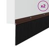 vidaXL Brosses d'&eacute;tanch&eacute;it&eacute; pour porte &agrave; visser 2 pcs Marron 100 cm