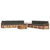 vidaXL Ensemble de canap&eacute;s d'ext&eacute;rieur 9 pc Naturel et Anthracite