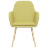 vidaXL Chaises &agrave; manger avec accoudoirs lot de 2 vert tissu