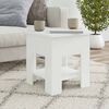 vidaXL Table basse blanc brillant 40x40x42 cm bois d'ing&eacute;nierie