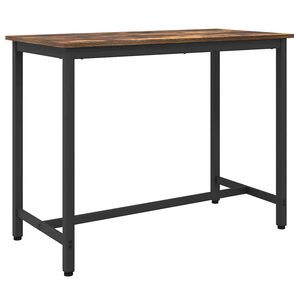 vidaXL table Ch&ecirc;ne fum&eacute; 100 x 50 x 76,5 cm Bois d'ing&eacute;nierie et acier