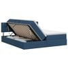 vidaXL Lit de Rangement avec t&ecirc;te de lit 2 pc Bleu Cuir synth&eacute;tique