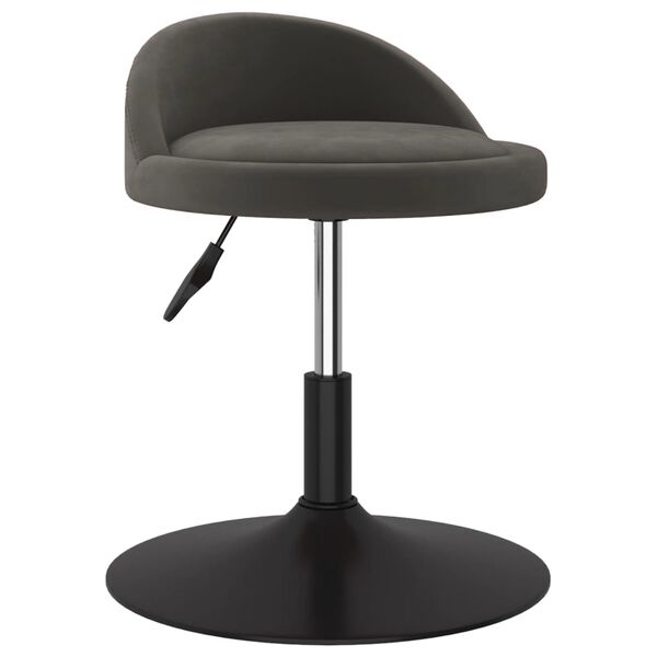 vidaXL Tabouret de bar Gris fonc&eacute; Velours