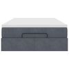 vidaXL Cadre de lit ottoman et matelas gris fonc&eacute; 120x200 cm velours