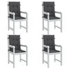 vidaXL Coussins de chaise &agrave; dossier bas lot de 4 anthracite m&eacute;lang&eacute;