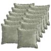 vidaXL Housse de coussin 12 pcs HOUTEN Vert 40 x 40 cm Tissu Chenille