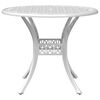 vidaXL Ensemble de bistro 3 pcs blanc aluminium coul&eacute;
