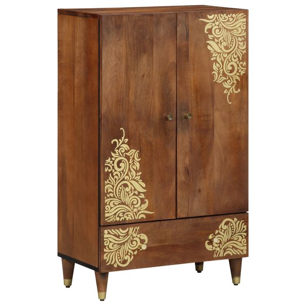 vidaXL Haut Armoire Marron 60 x 33 x 100 cm Bois de mangue massif