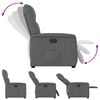 vidaXL Fauteuil inclinable &eacute;lectrique Gris fonc&eacute; Tissu
