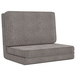 vidaXL Chaise pliable de sol Gris clair Tissu