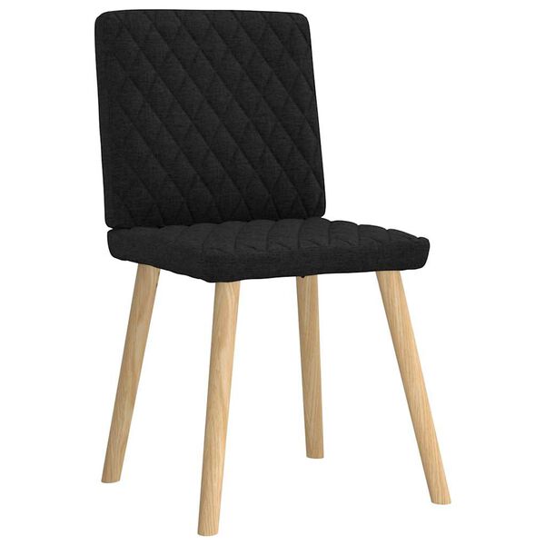 vidaXL Chaises &agrave; manger lot de 6 noir tissu