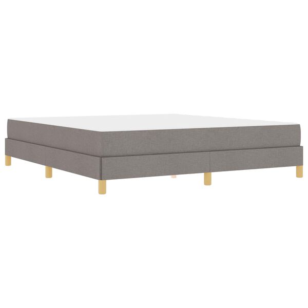 vidaXL Lit &agrave; ressorts avec matelas Taupe 180 x 200 cm tissu