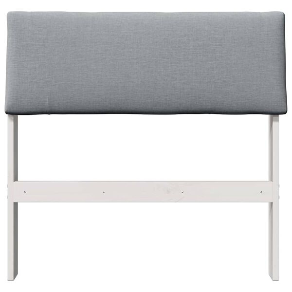 vidaXL T&ecirc;te de lit capitonn&eacute;e Gris clair 75 cm Pin massif