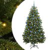 vidaXL Sapin de No&euml;l artificiel 180 cm 300 LED Blanc chaud Vert
