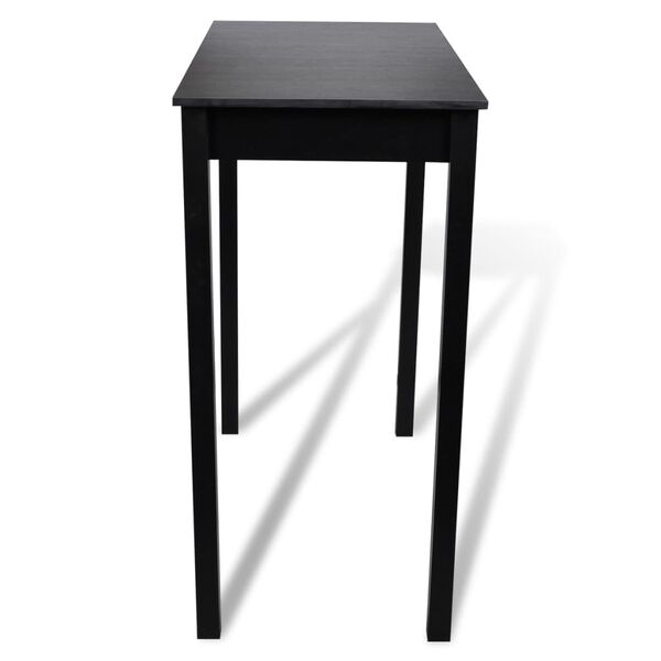 Set de 1 table de bar et 4 tabourets noir