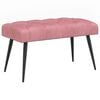 vidaXL Banc avec capitonnage bouton Rose 80 x 40 x 46 cm Velours