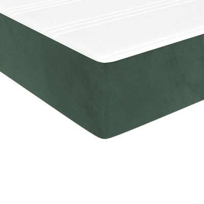 vidaXL Matelas de lit à ressorts ensachés Vert foncé 100x200x20 cm