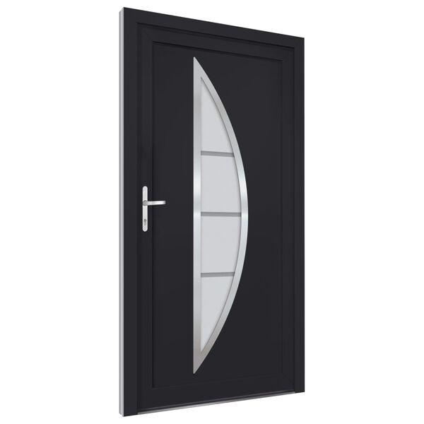 vidaXL Porte d'entr&eacute;e anthracite 108x208 cm PVC