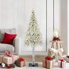 vidaXL Sapin de Noël avec 150 LED Blanc 150 cm PE et Acier