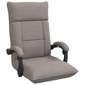 vidaXL Fauteuil de sol ajustable Taupe Tissu