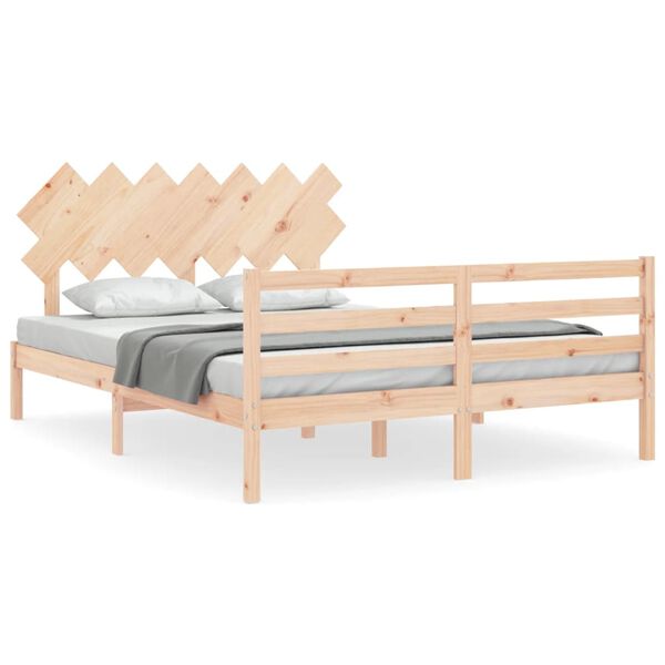 vidaXL Cadre de lit sans matelas bois massif