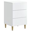 vidaXL Cabinet de chevet Blanc 43 x 41 x 66,5 cm Bois d'ing&eacute;nierie