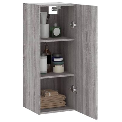 vidaXL Armoire murale sonoma gris 34,5x34x90 cm