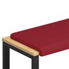 vidaXL Coussin de banc Simili cuir Bordeaux Profondeur 35 cm