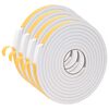 vidaXL Ruban adh&eacute;sif en mousse 4 pc Blanc 15mm x 5m Mousse CR
