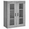 vidaXL Buffet haut Sonoma gris 69,5x34x180 cm Bois d'ing&eacute;nierie