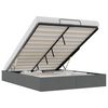 vidaXL Cadre de lit ottoman Gris fonc&eacute; Lit double classique Tissu