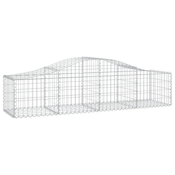 vidaXL Paniers &agrave; gabions arqu&eacute;s 7 pcs 200x50x40/60 cm fer galvanis&eacute;