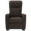 vidaXL Fauteuil de massage Marron fonc&eacute; Tissu