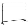 vidaXL Support de toile de fond noir 305x243 cm acier