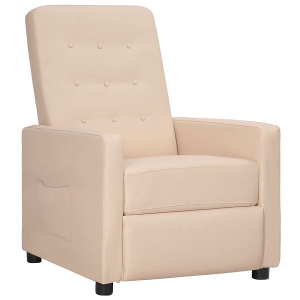 vidaXL Fauteuil inclinable Taupe Tissu