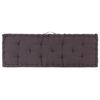 vidaXL Coussin de plancher de palette Coton 120x40x7 cm Anthracite