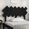 vidaXL T&ecirc;te de lit Noir 122,5x3x80,5 cm Bois massif de pin