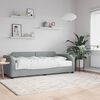 vidaXL Lit de jour avec matelas gris clair 100x200 cm tissu