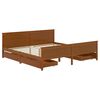 vidaXL Cadre de lit sans matelas marron miel bois massif 200x200 cm