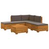 vidaXL 6 pc Ensemble de canap&eacute;s d'ext&eacute;rieur Bois d'Acacia Massif