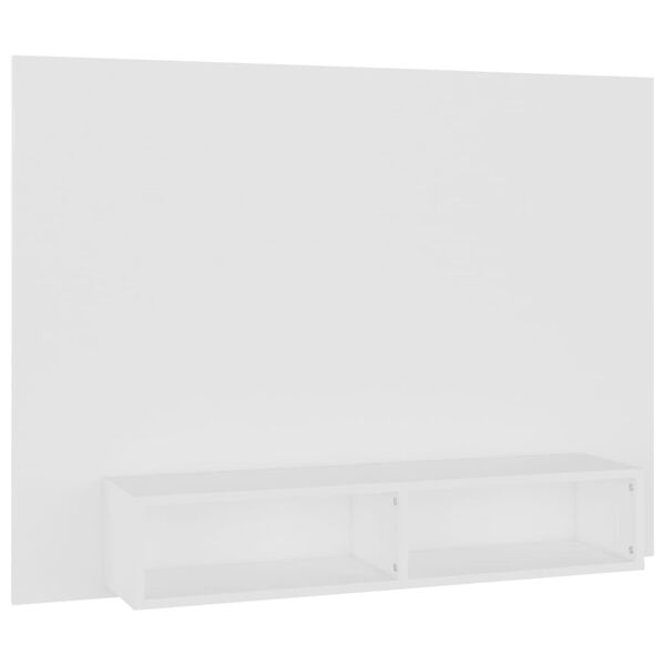 vidaXL Meuble TV mural Blanc 120x23,5x90 cm Bois d’ingénierie