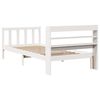 vidaXL Cadre de lit sans matelas blanc 75x190 cm bois de pin massif