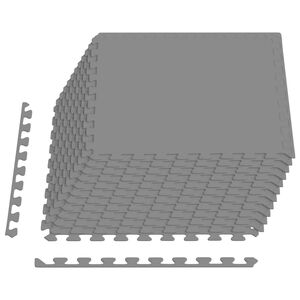 vidaXL Tapis de sol 12 pcs Gris 4,32 m&sup2; Mousse EVA