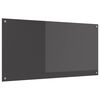 vidaXL Cr&eacute;dence de cuisine Gris fonc&eacute; 120 x 60 cm verre tremp&eacute;
