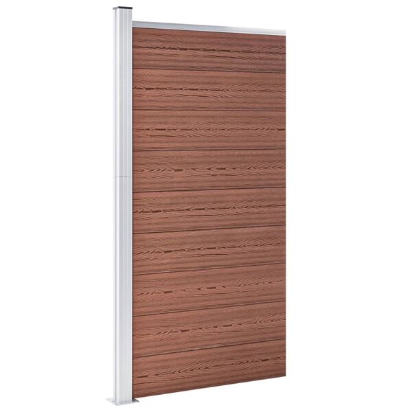 vidaXL Panneau de clôture WPC 95x186 cm Marron