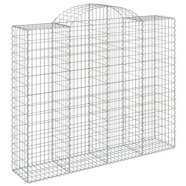 vidaXL Paniers &agrave; gabions arqu&eacute;s 3 pcs 200x50x160/180 cm Fer galvanis&eacute;