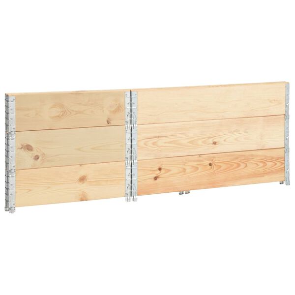 vidaXL Colliers de palette 3 pcs 50x100 cm Bois de pin solide