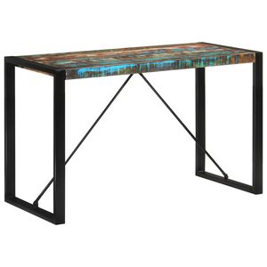 vidaXL Table &agrave; manger 120x55x76 cm bois massif de r&eacute;cup&eacute;ration