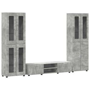 vidaXL Ensemble meuble TV FLORIN 3 pc 150 x 39 x 30 cm Gris b&eacute;ton