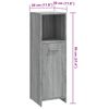 vidaXL Armoire de bain Sonoma gris 30x30x95 cm Bois d'ing&eacute;nierie